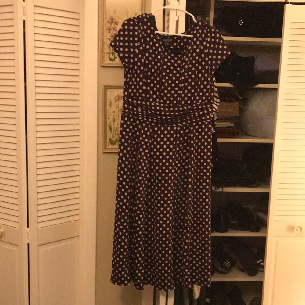 Purple polka dotted dress